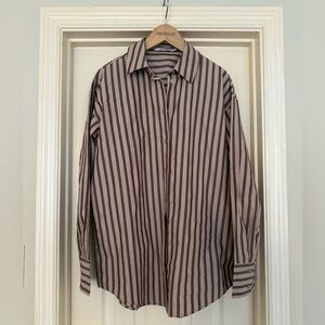 NA-KD oversized stripe shirt